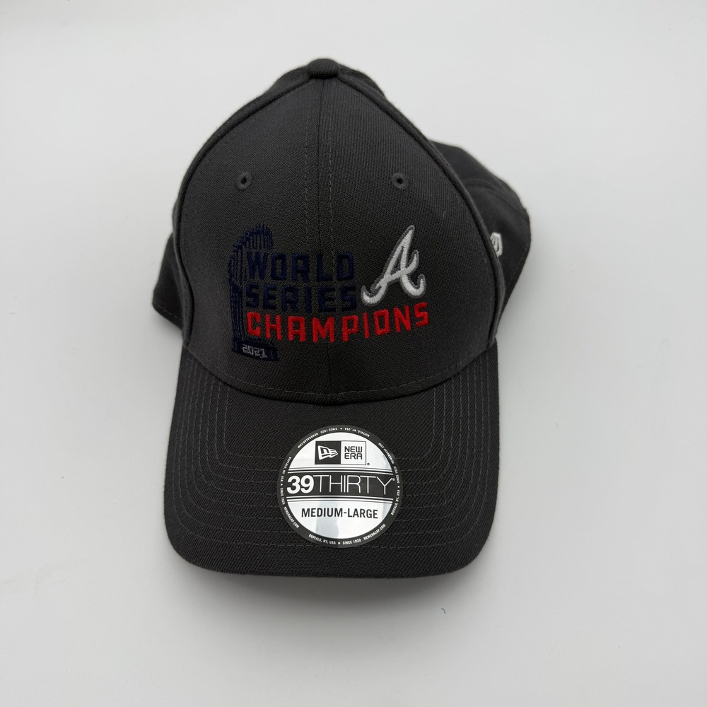 New Era 39THIRTY Atlanta Braves 2021 World Series Champions Hat Grey M/L